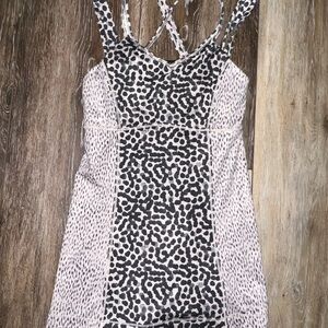 Lululemon Happy Strappy Tank Ace Spot Grain Black Dottie Dash Grain Black